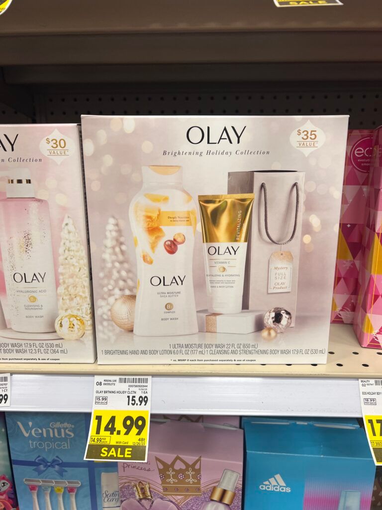 olay holiday set kroger shelf image
