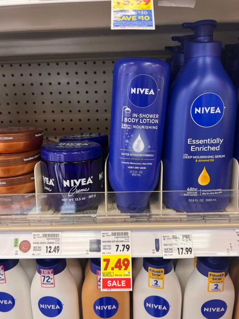 nivea lotion kroger shelf image 
