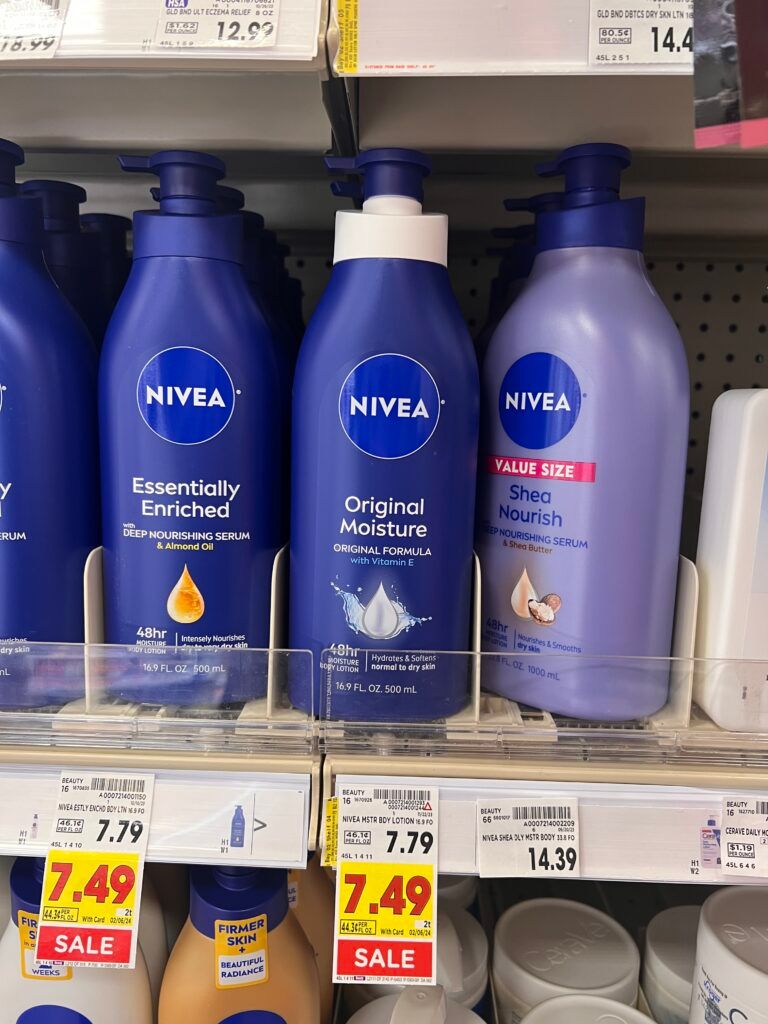 nivea lotion kroger shelf image 