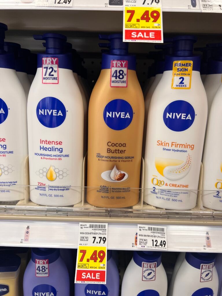 nivea lotion kroger shelf image 