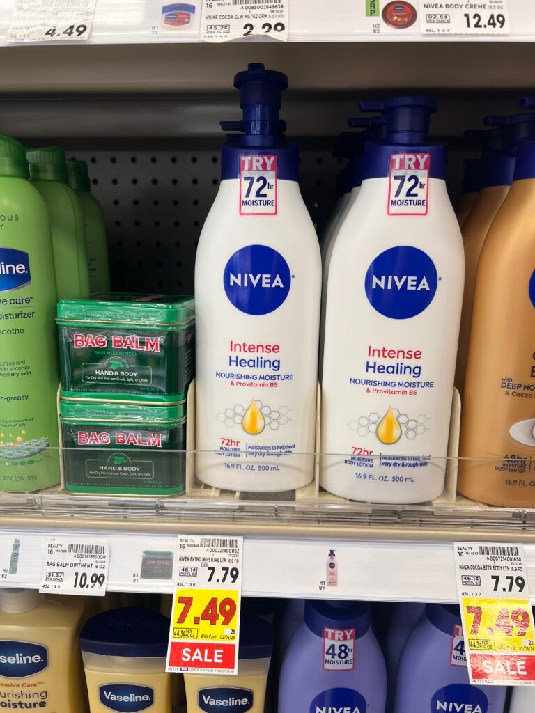 nivea lotion kroger shelf image 