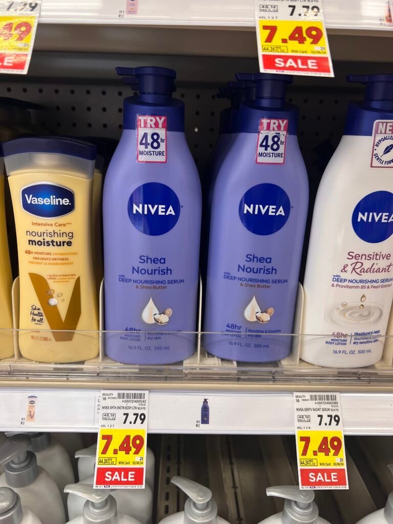 nivea lotion kroger shelf image 
