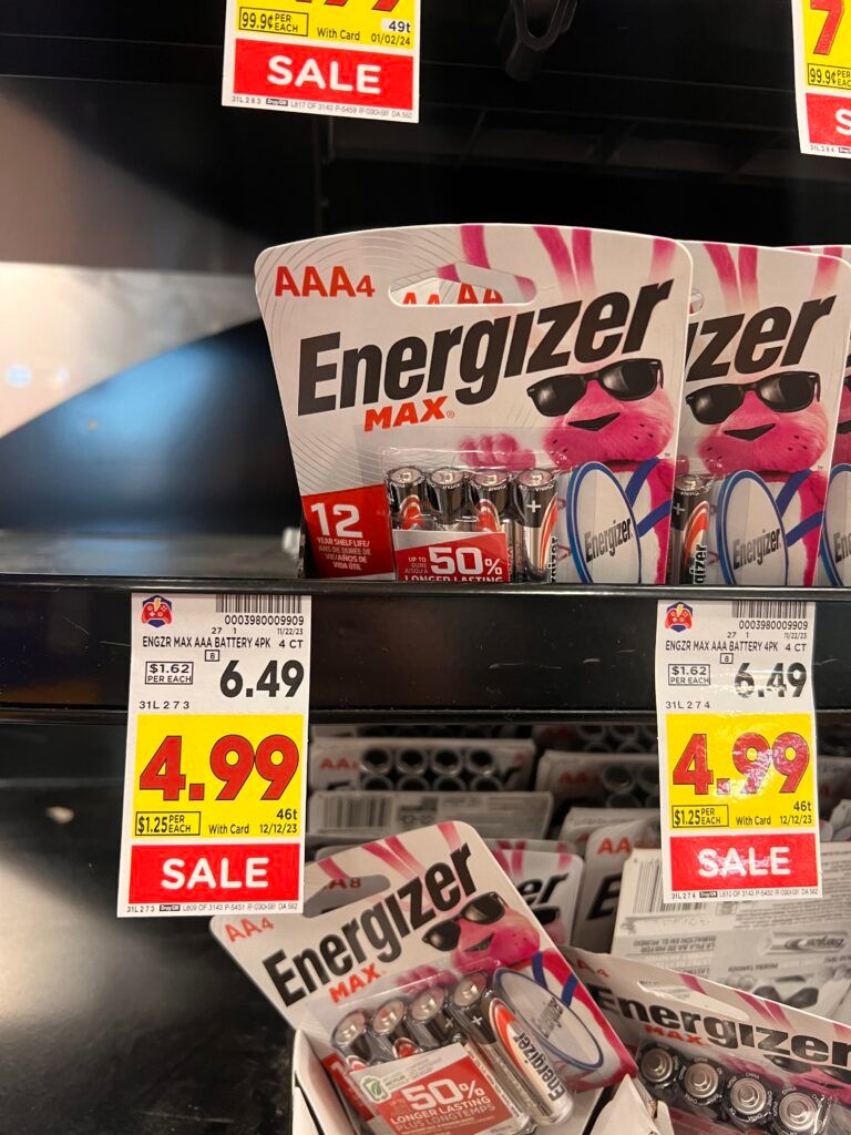 energizer batteries kroger shelf image
