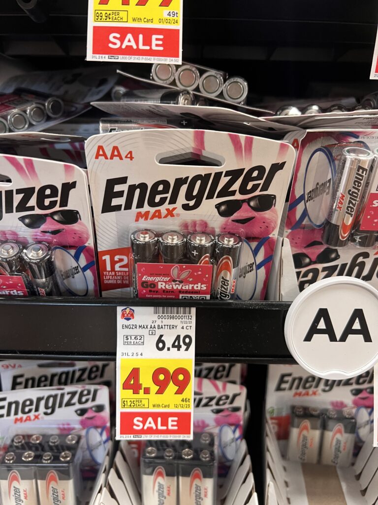 energizer batteries kroger shelf image
