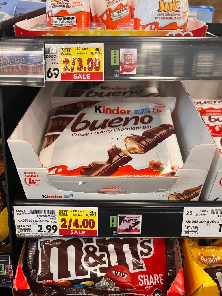 kinder bueno kroger shelf image
