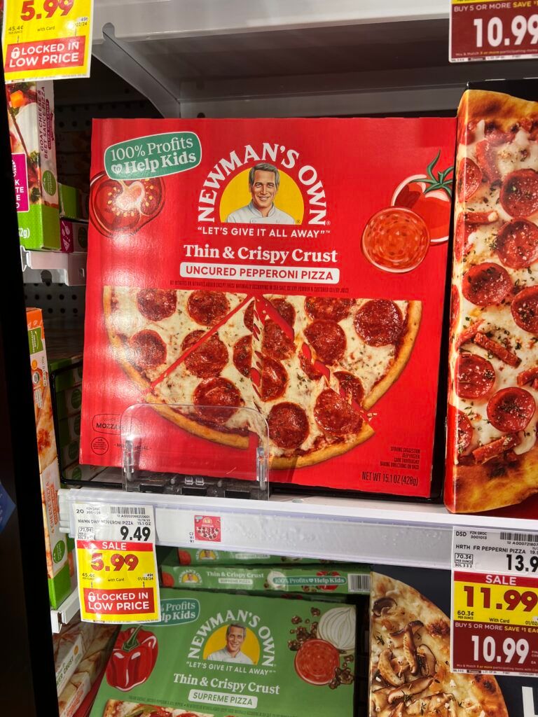 newmans own pizza kroger shelf image 