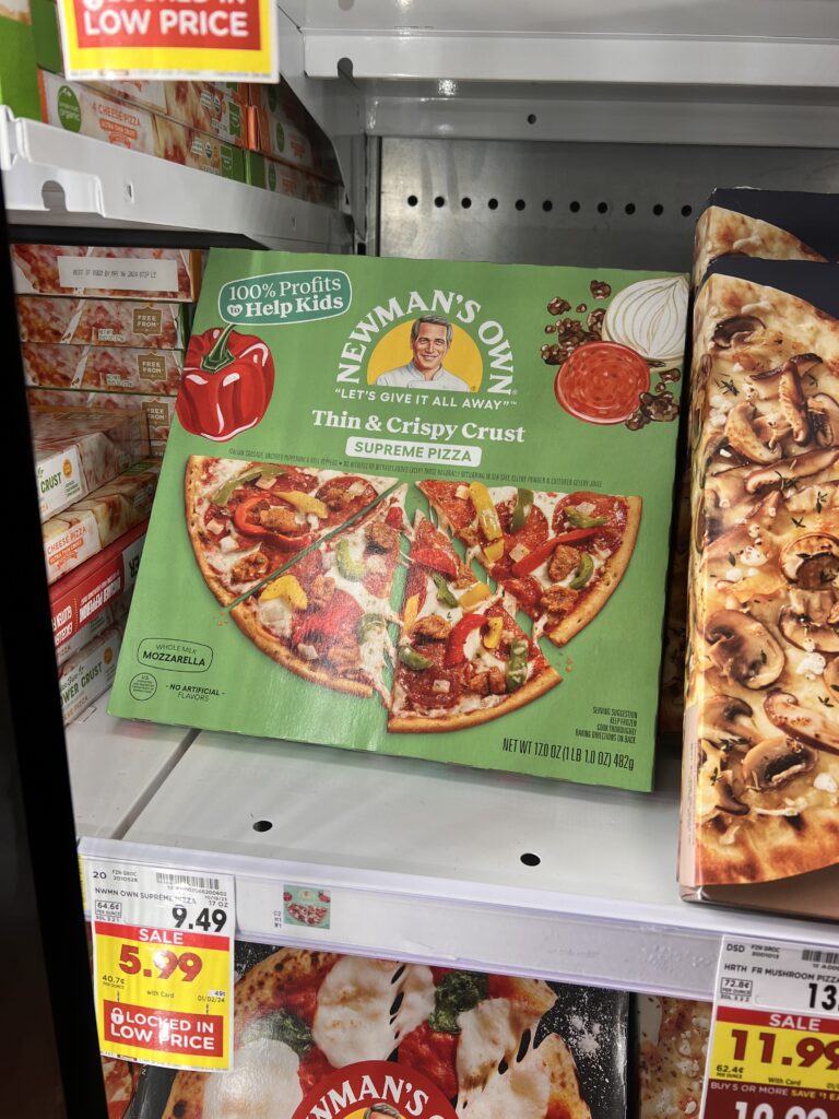 newmans own pizza kroger shelf image 