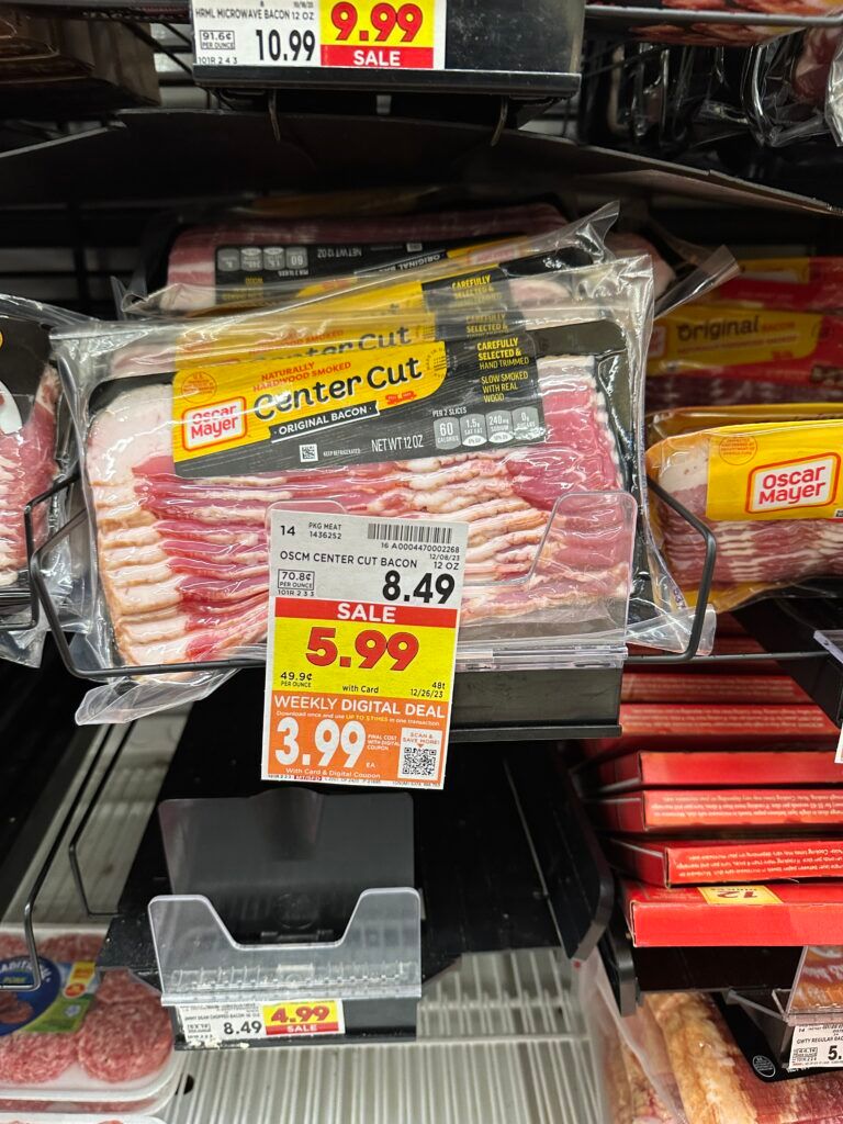 oscar mayer bacon kroger shelf image