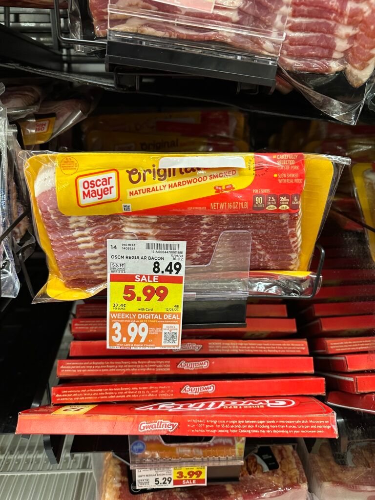 oscar mayer bacon kroger shelf image