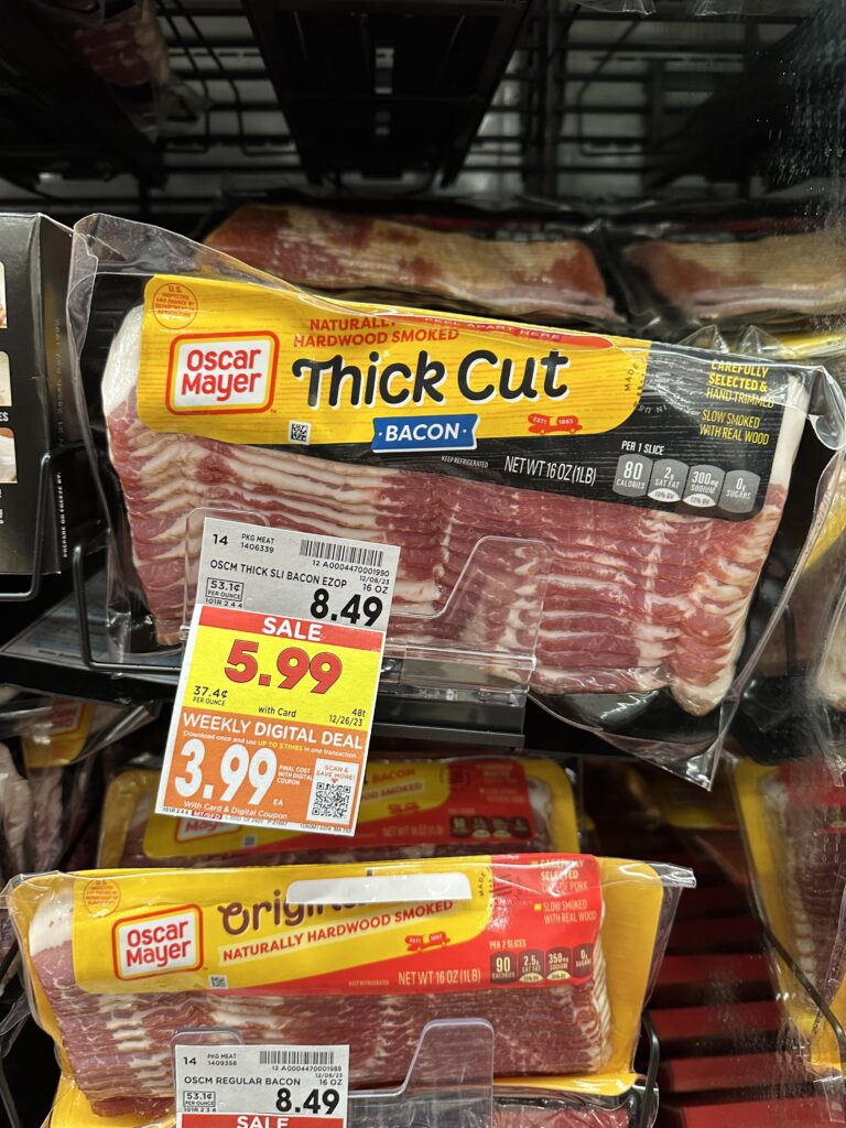 oscar mayer bacon kroger shelf image