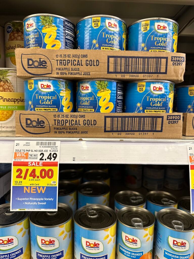 dole pineapple kroger shelf image
