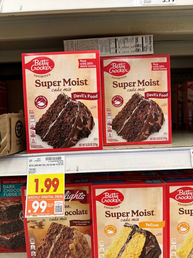 betty crocker cake mix kroger shelf image 