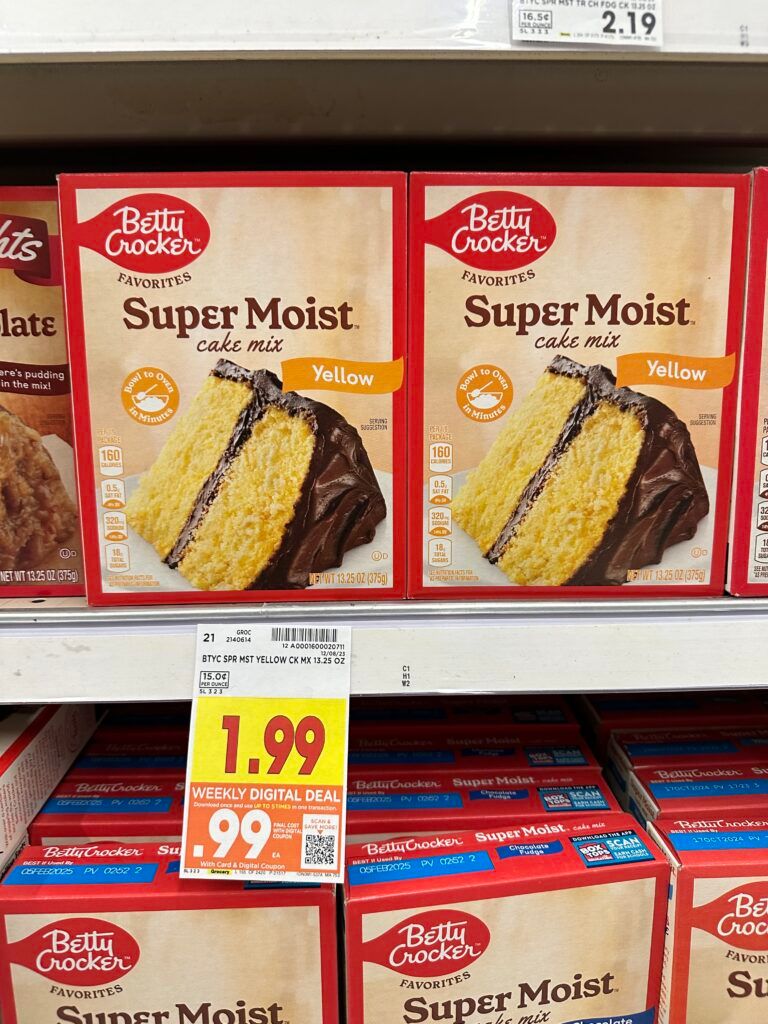 betty crocker cake mix kroger shelf image 