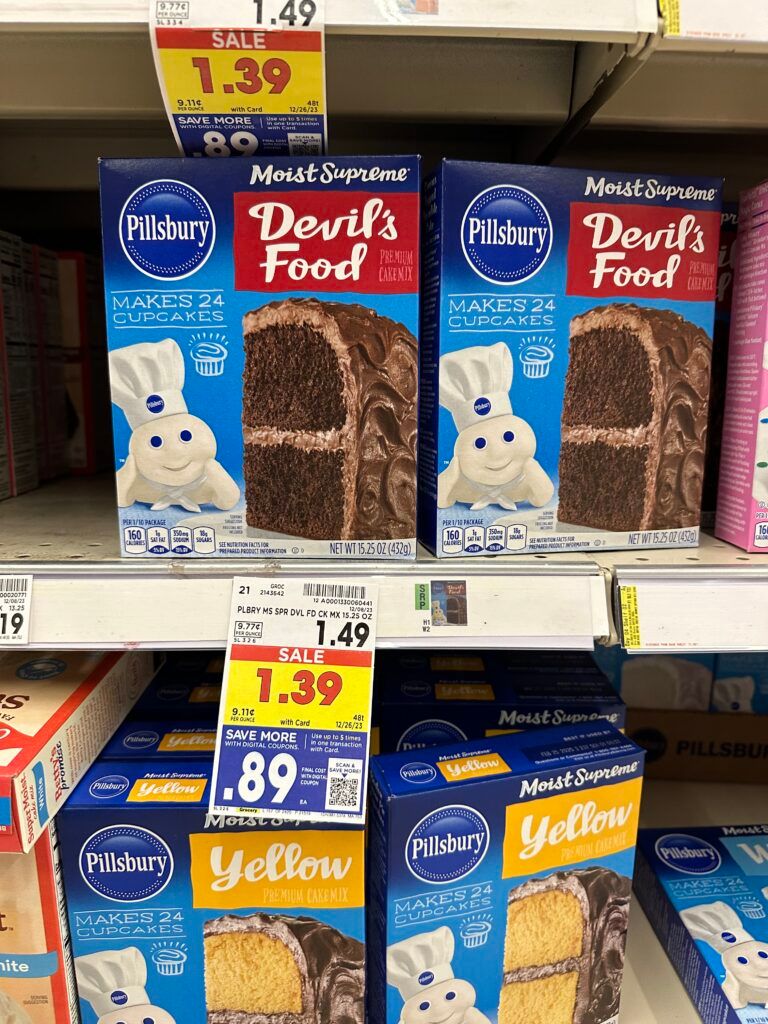 pillsbury cake an brownie mix kroger shelf image