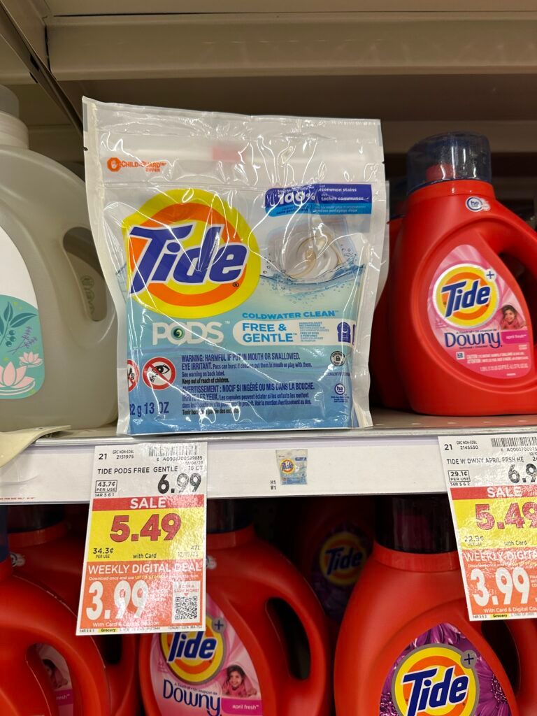 tide detergent kroger shelf image