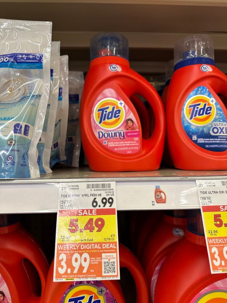 tide detergent kroger shelf image