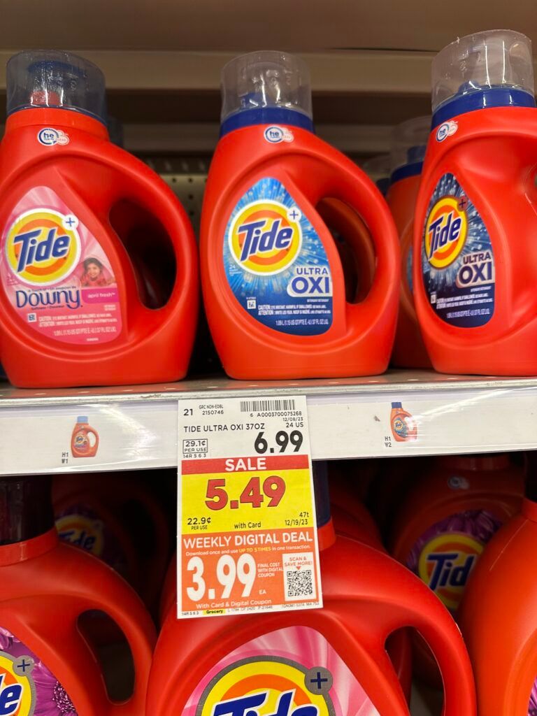 tide detergent kroger shelf image