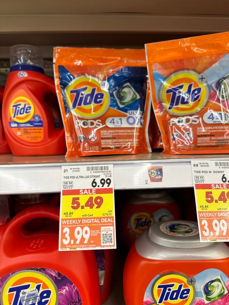 tide detergent kroger shelf image