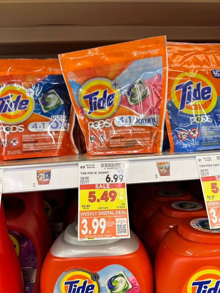 tide detergent kroger shelf image