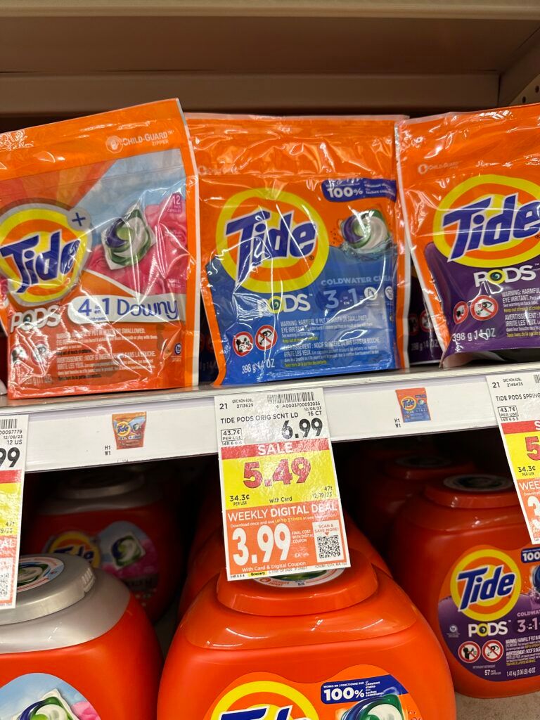 tide detergent kroger shelf image