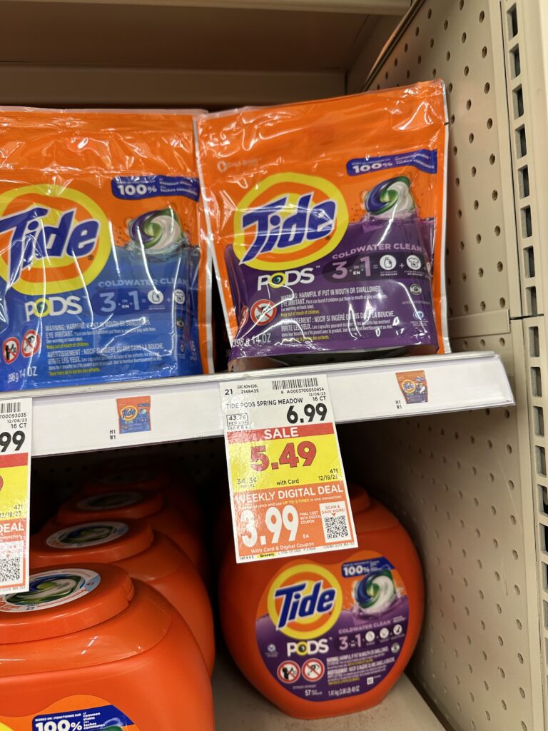 tide detergent kroger shelf image