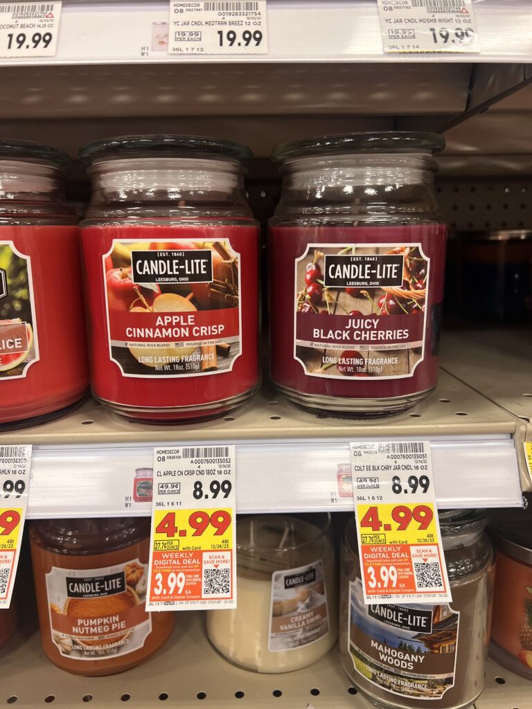 candle-lite jar kroger shelf image