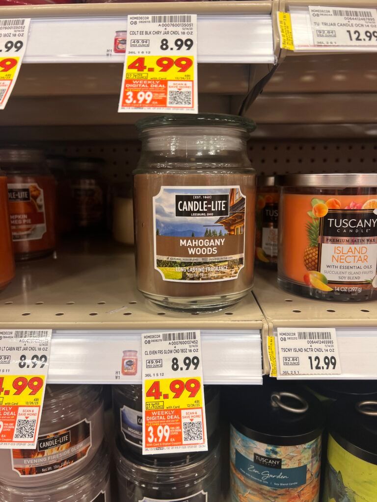 candle-lite jar kroger shelf image