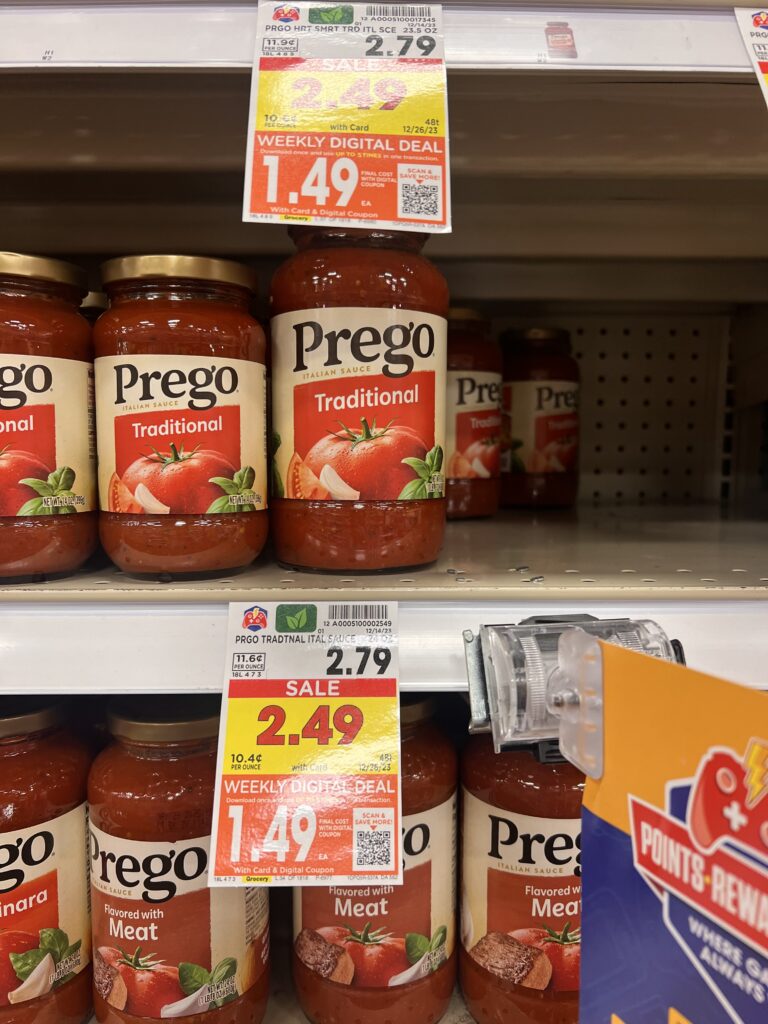 prego pasta sauce kroger shelf image