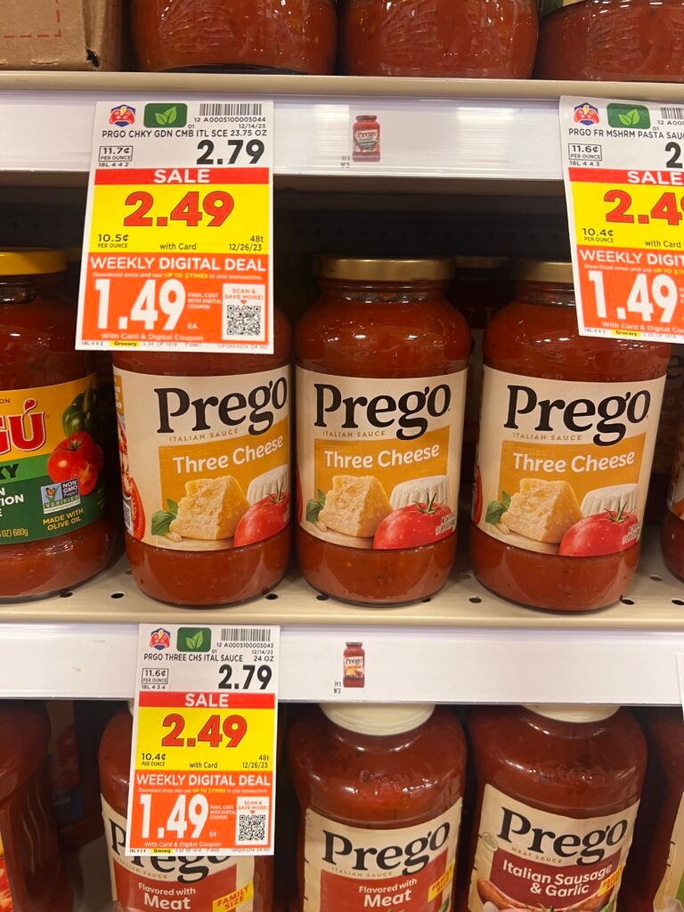 prego pasta sauce kroger shelf image