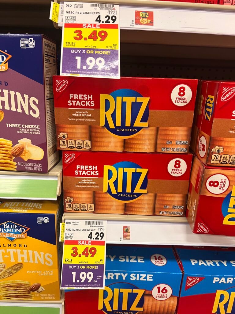 ritz crackers kroger shelf image
