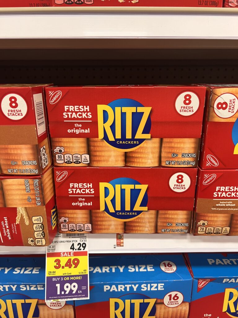ritz crackers kroger shelf image
