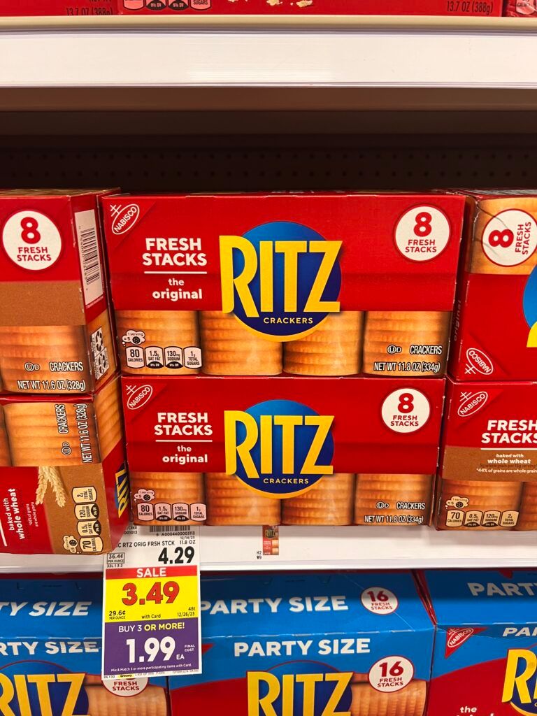 ritz crackers kroger shelf image