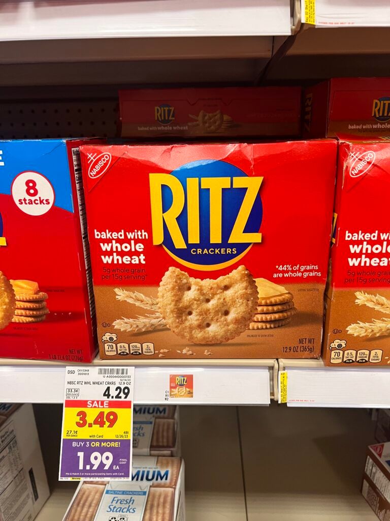 ritz crackers kroger shelf image