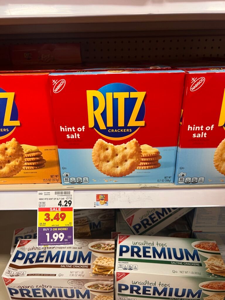 ritz crackers kroger shelf image