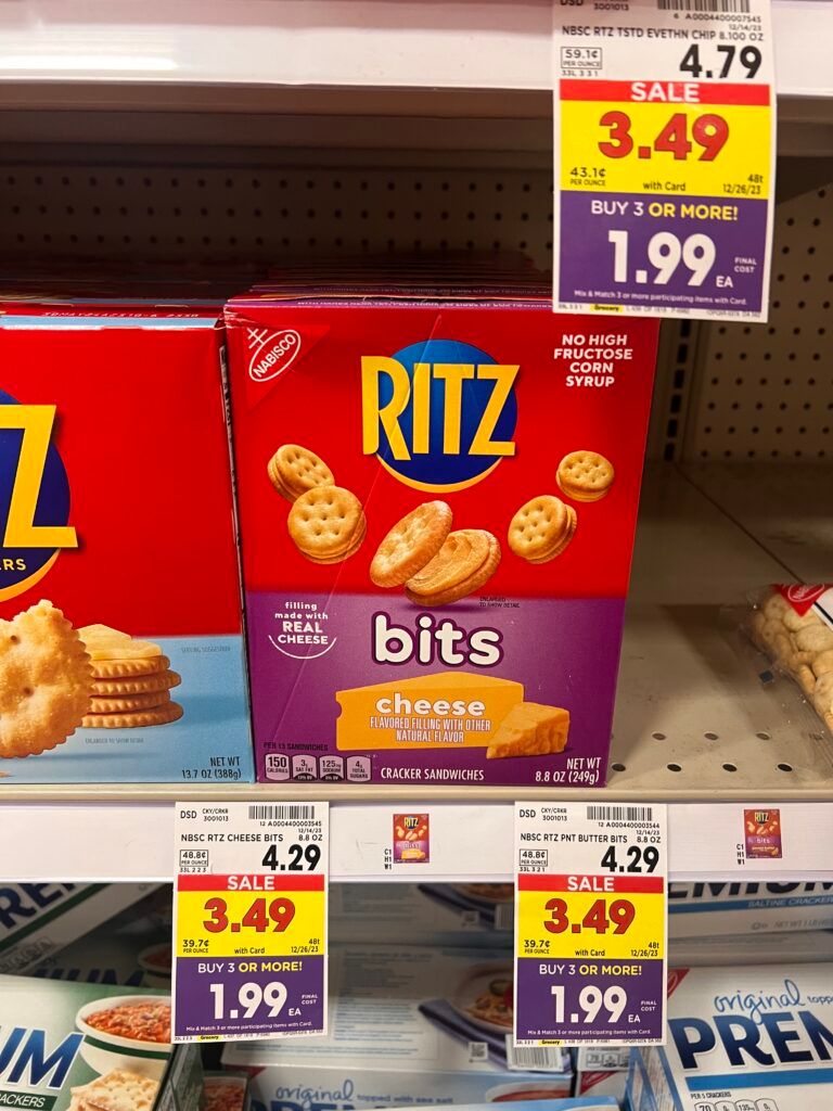 ritz crackers kroger shelf image