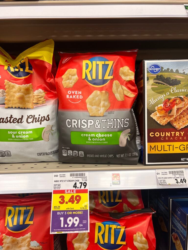 ritz crackers kroger shelf image