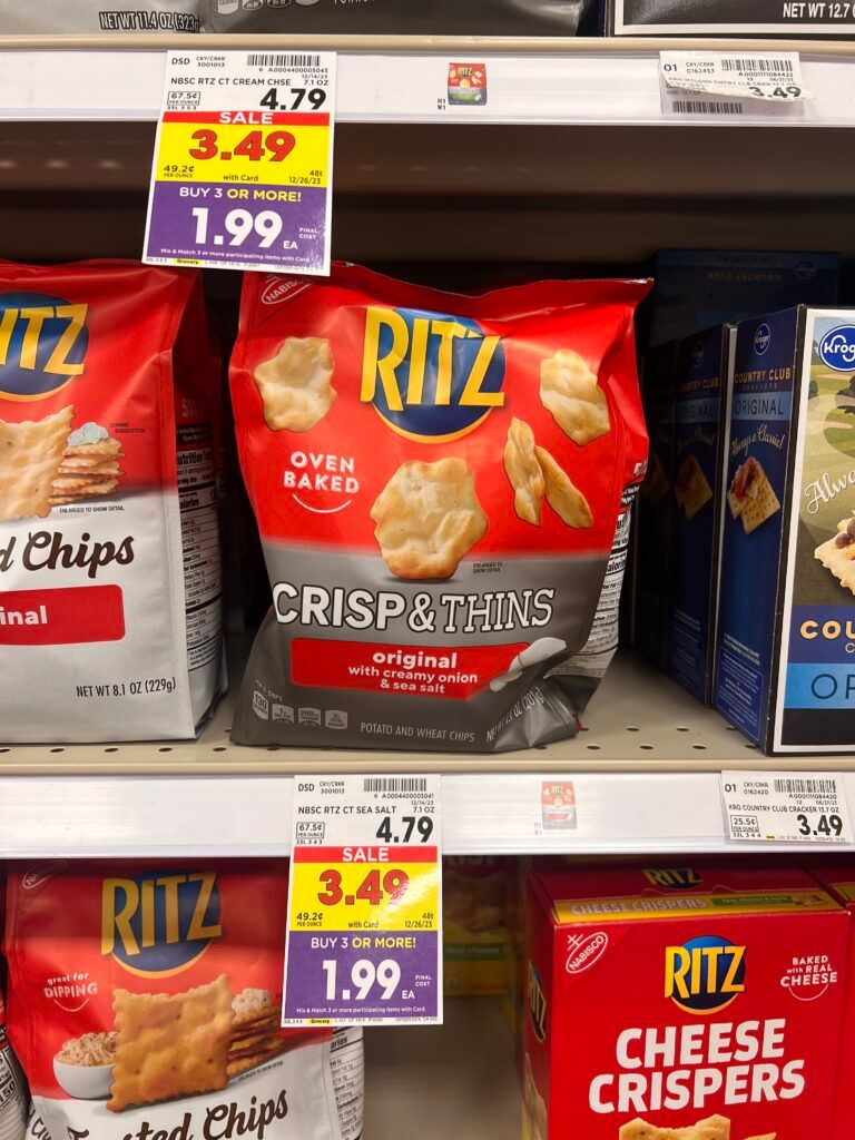 ritz crackers kroger shelf image