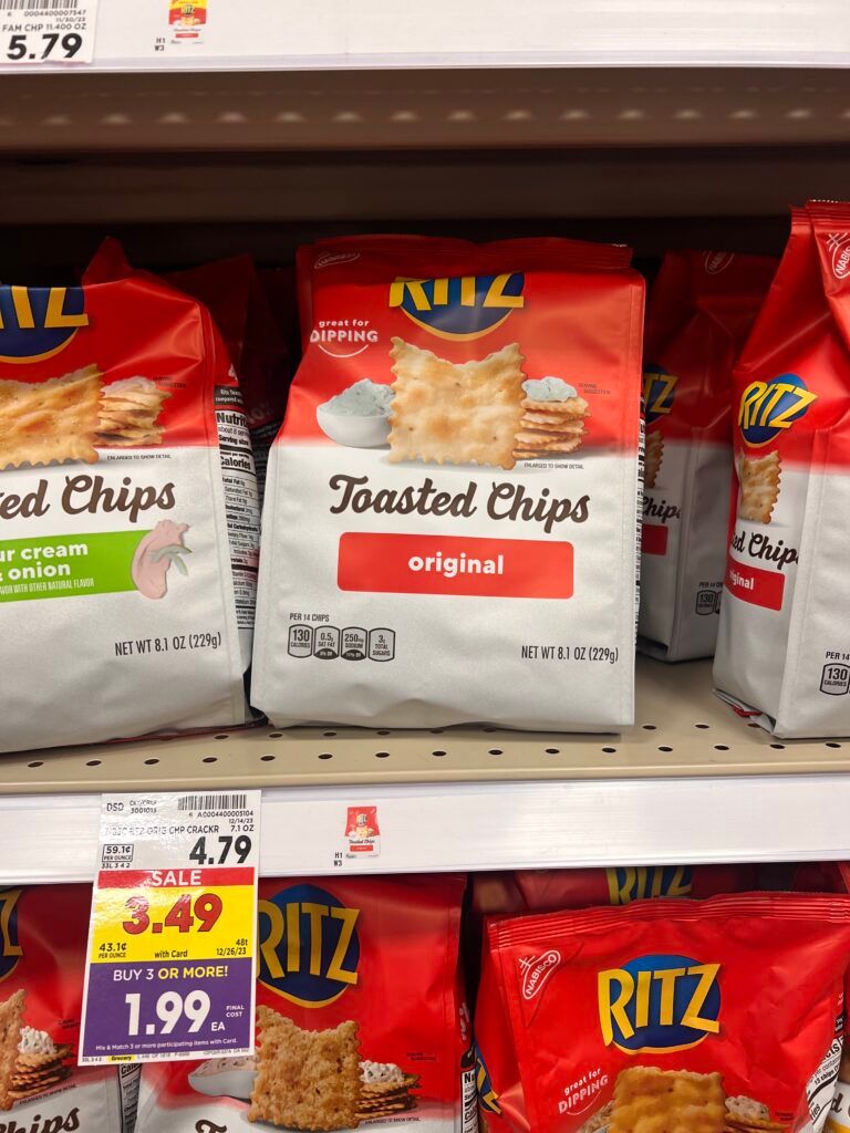 ritz crackers kroger shelf image