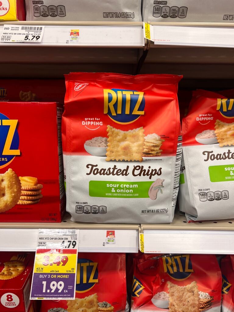 ritz crackers kroger shelf image