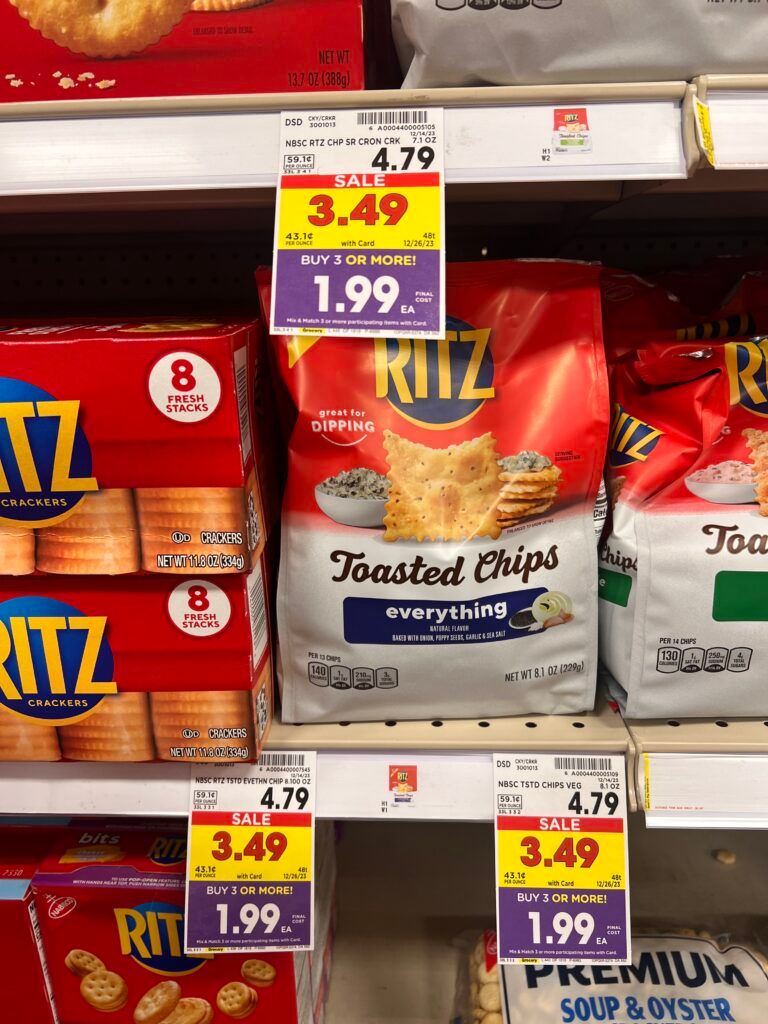 ritz crackers kroger shelf image
