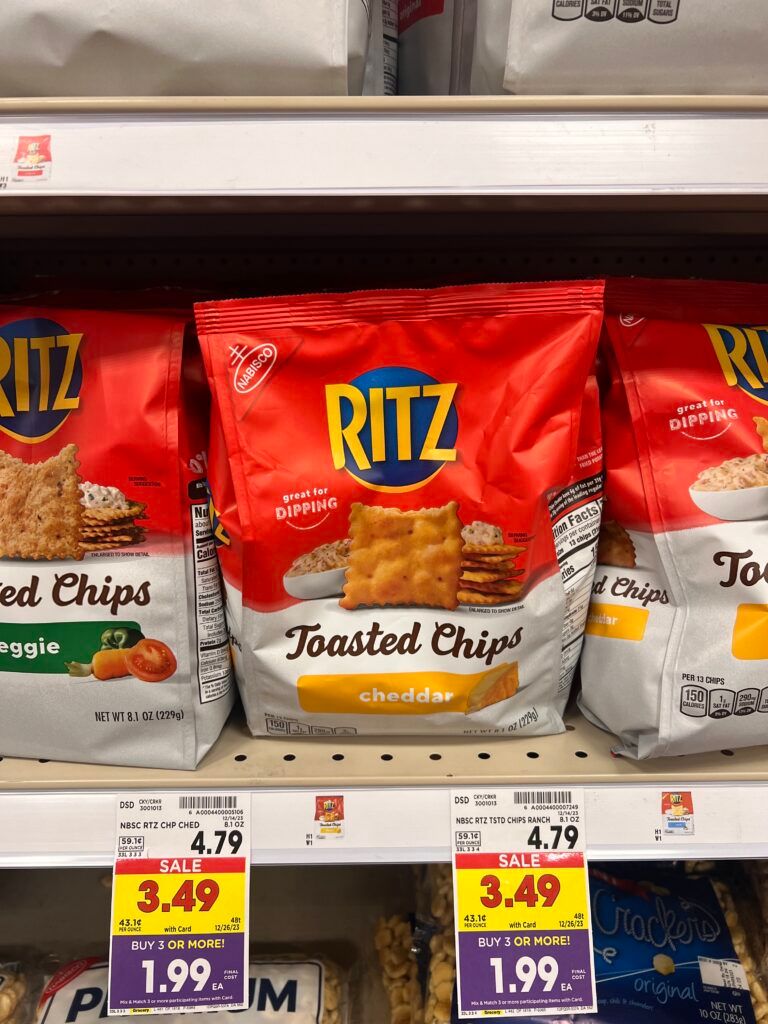 ritz crackers kroger shelf image
