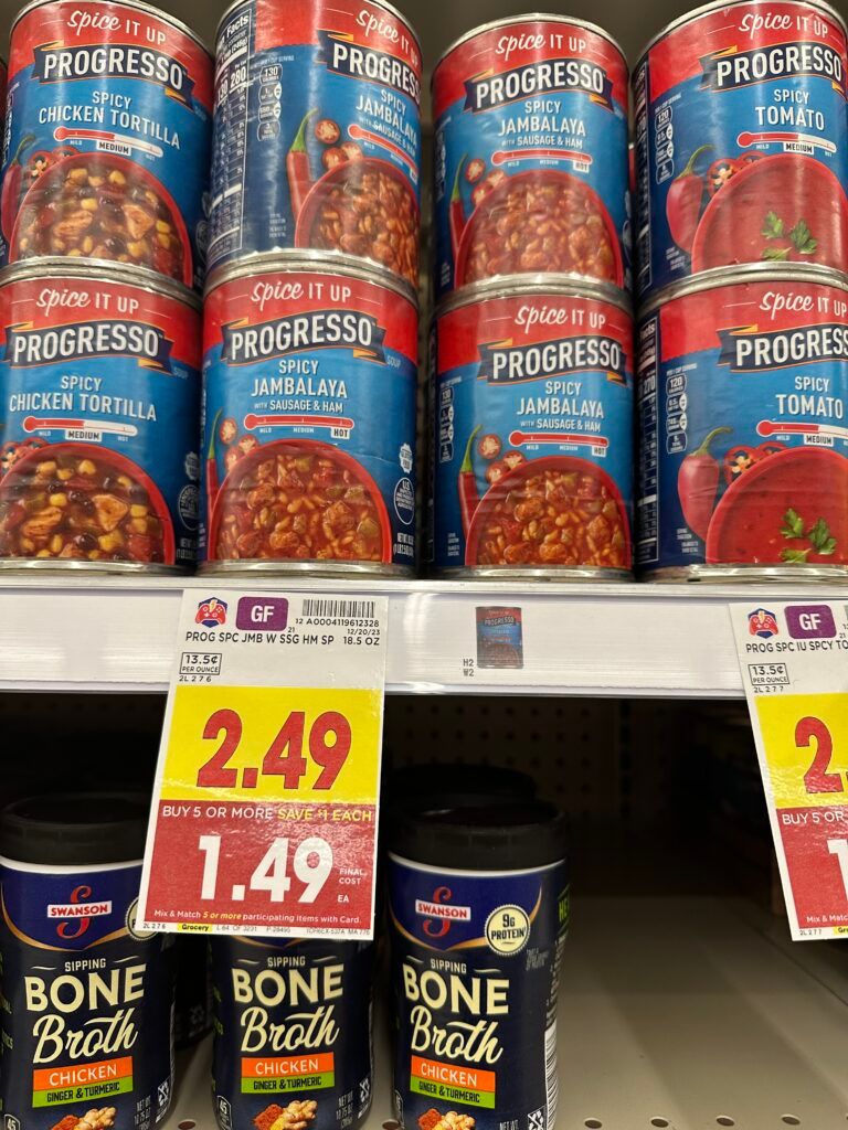 progresso soup kroger shelf image