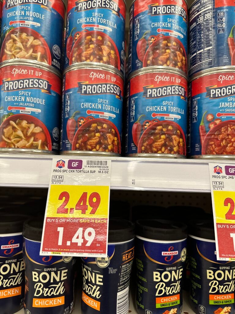 progresso soup kroger shelf image