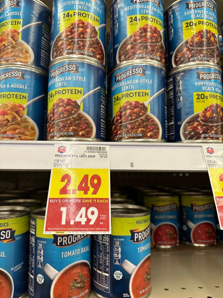 progresso soup kroger shelf image