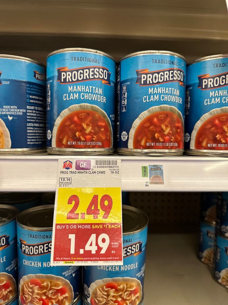progresso soup kroger shelf image