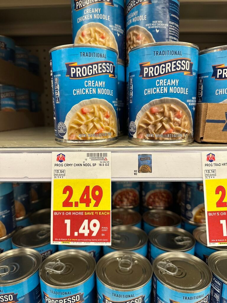 progresso soup kroger shelf image