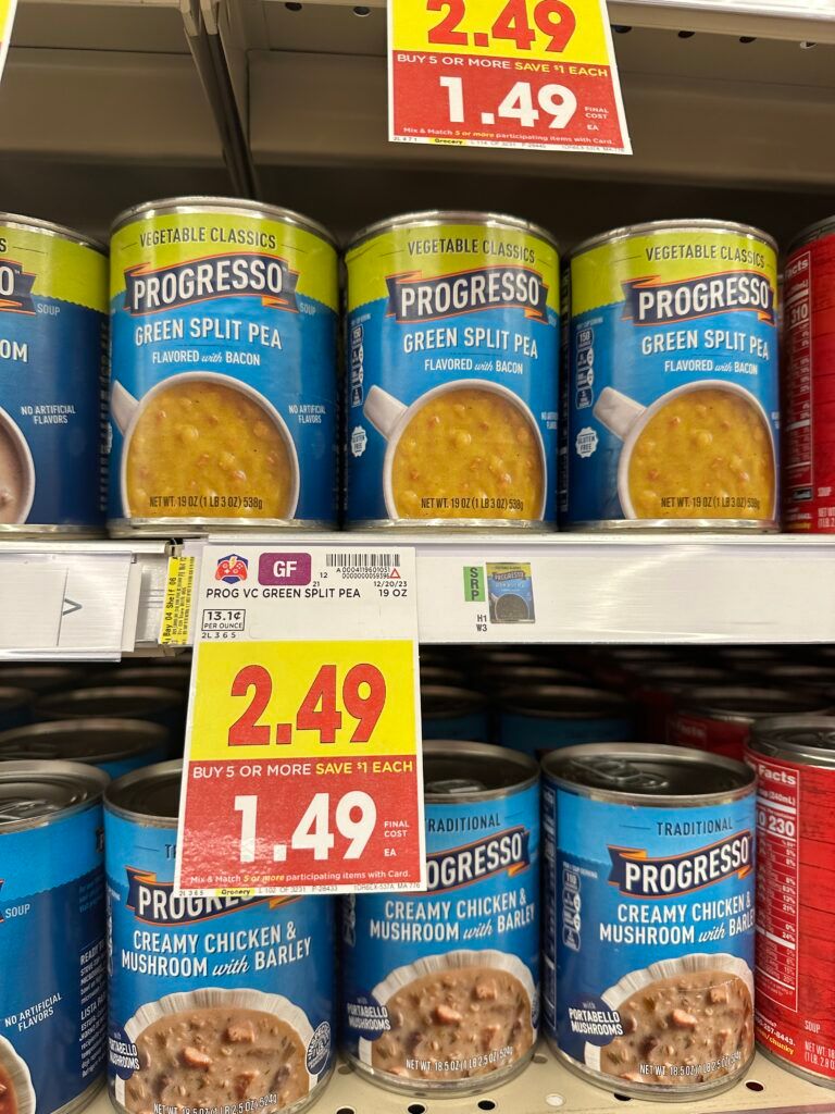 progresso soup kroger shelf image