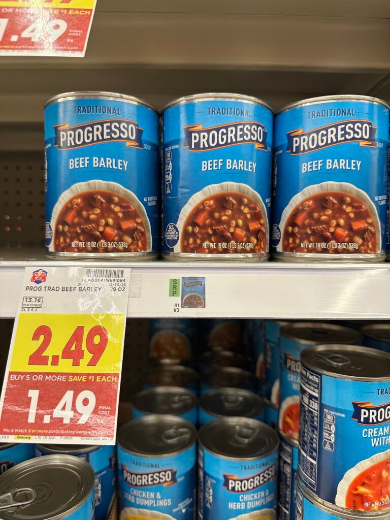 progresso soup kroger shelf image