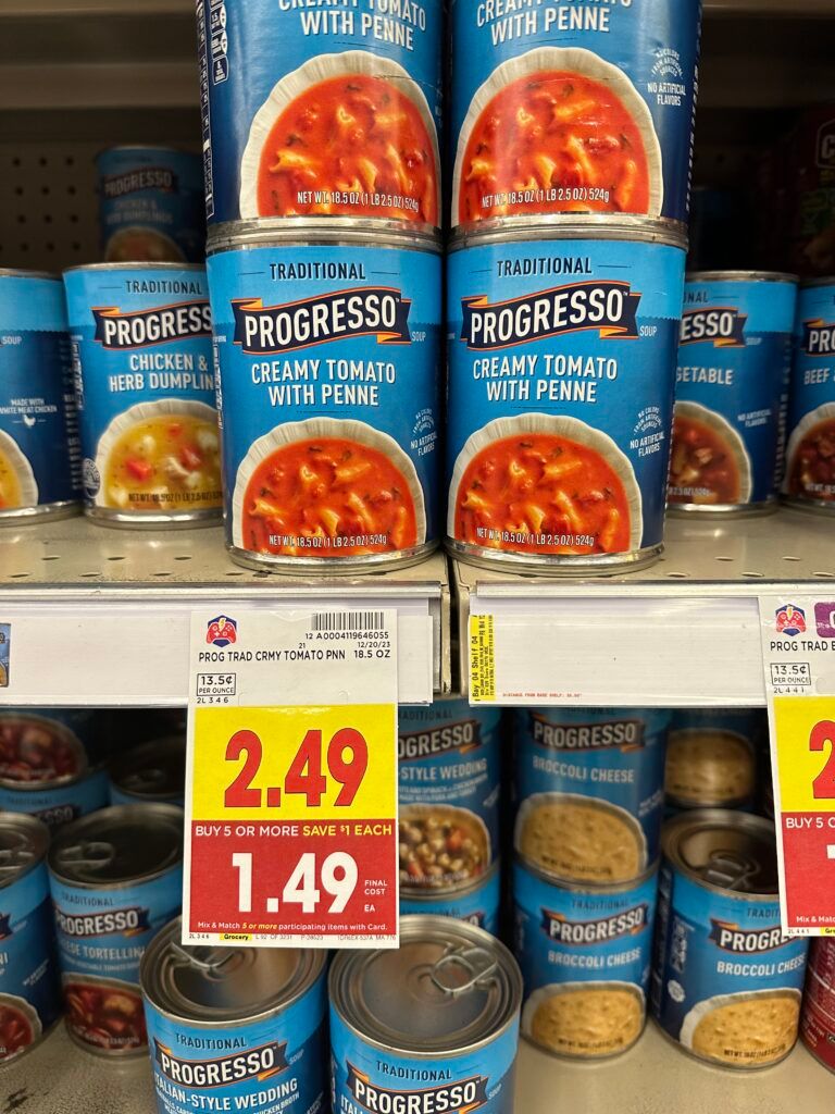progresso soup kroger shelf image