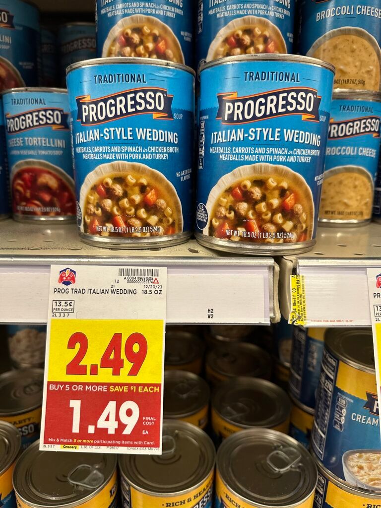 progresso soup kroger shelf image